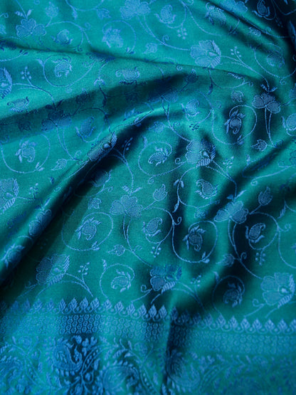 Pure Banarasi Handloom Katan Pashmina Tanchui Saree