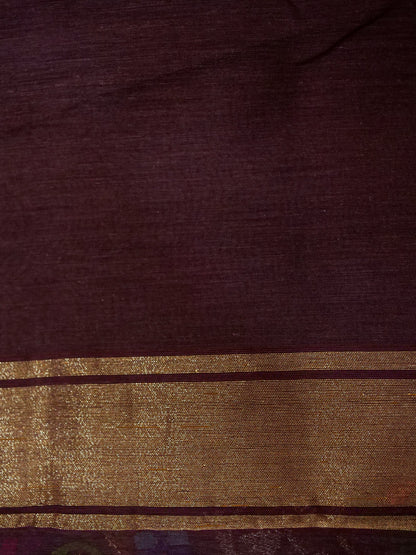 Pure Banarasi Handloom Cotton Jamdani Real Zari Saree