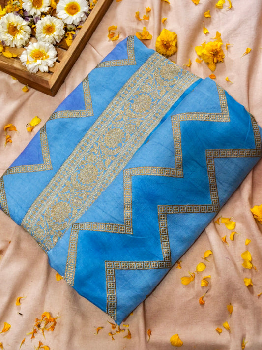 Pure Banarasi Handloom Mashru Jangla Saree