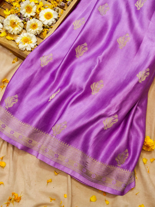 Pure Banarasi Handloom Mashru Boota Saree