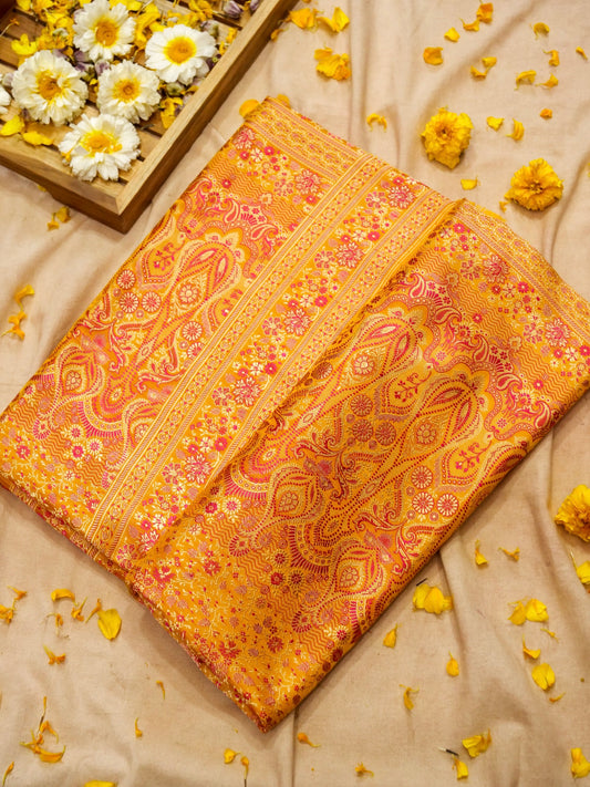 Pure Banarasi Handloom Katan Tanchui Saree