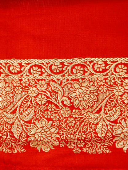 Pure Banarasi Handloom Satin Jangla Saree