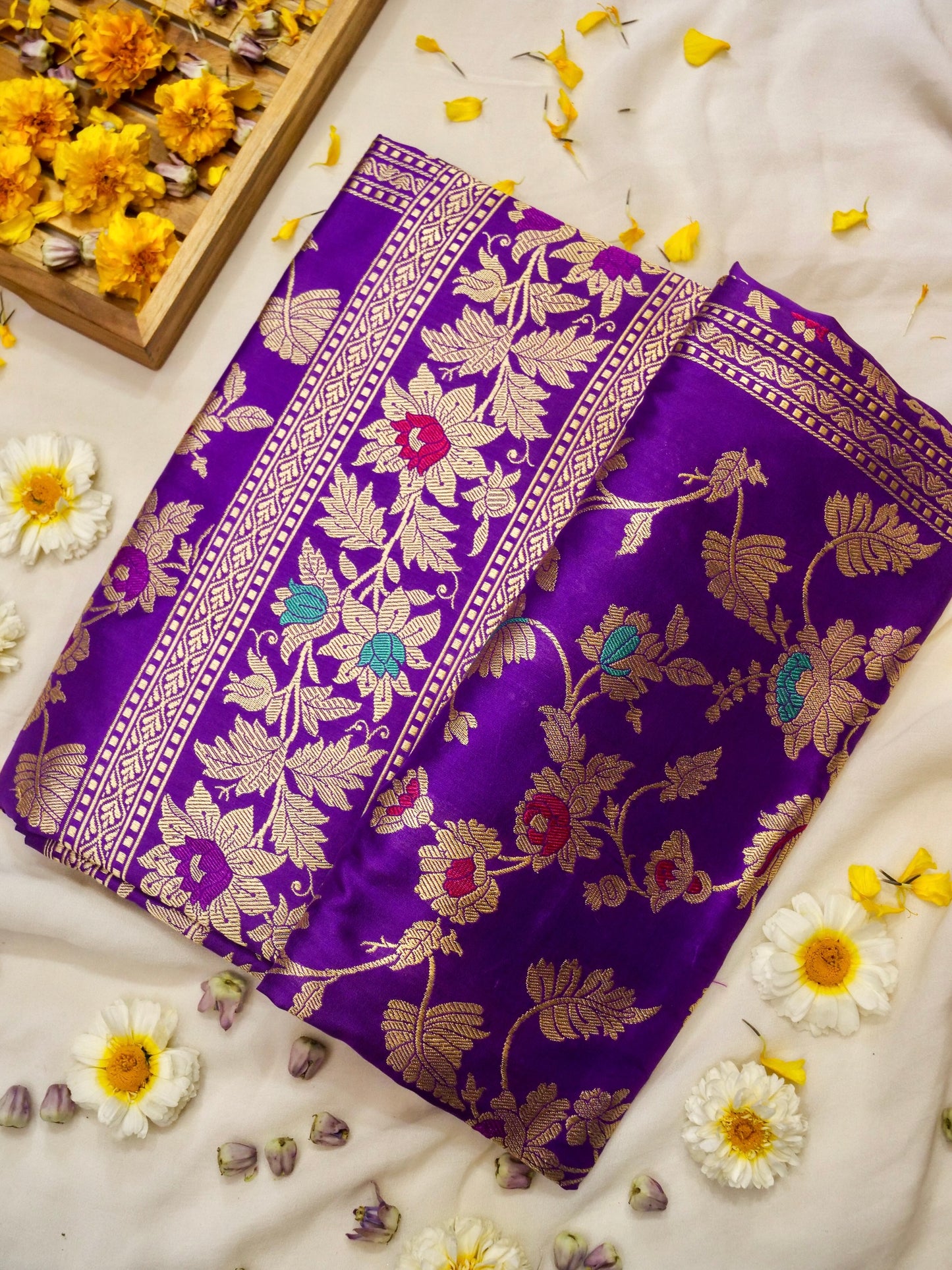 Pure Banarasi Handloom Jangla Mina Saree