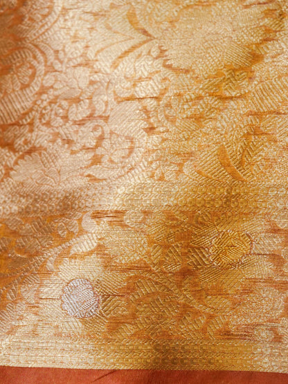 Pure Banarasi Handloom Tissue Cutwork Saree