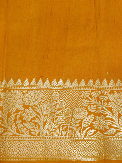 Pure Banarasi Handloom Georgette Desi Tussar Boota Saree