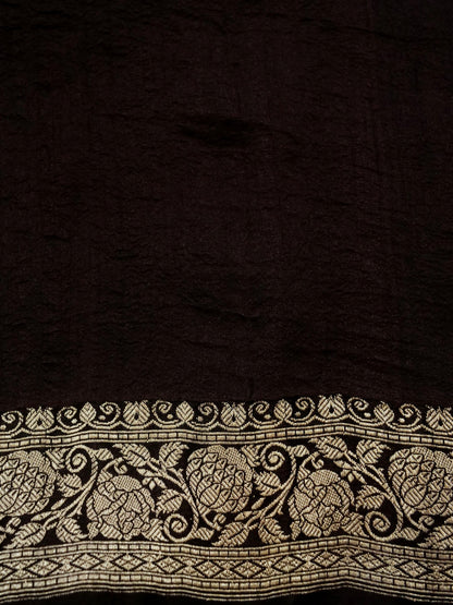 Pure Banarasi Handloom Georgette Desi Tussar Tilfi Boota Saree