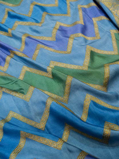 Pure Banarasi Handloom Mashru Jangla Saree