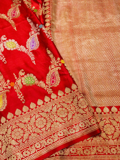 Pure Banarasi Handloom Mashru Kadhwa Saree