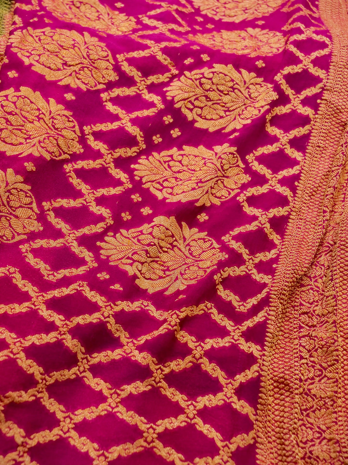 Pure Banarasi Handloom Khaddi Georgette valkalam Saree