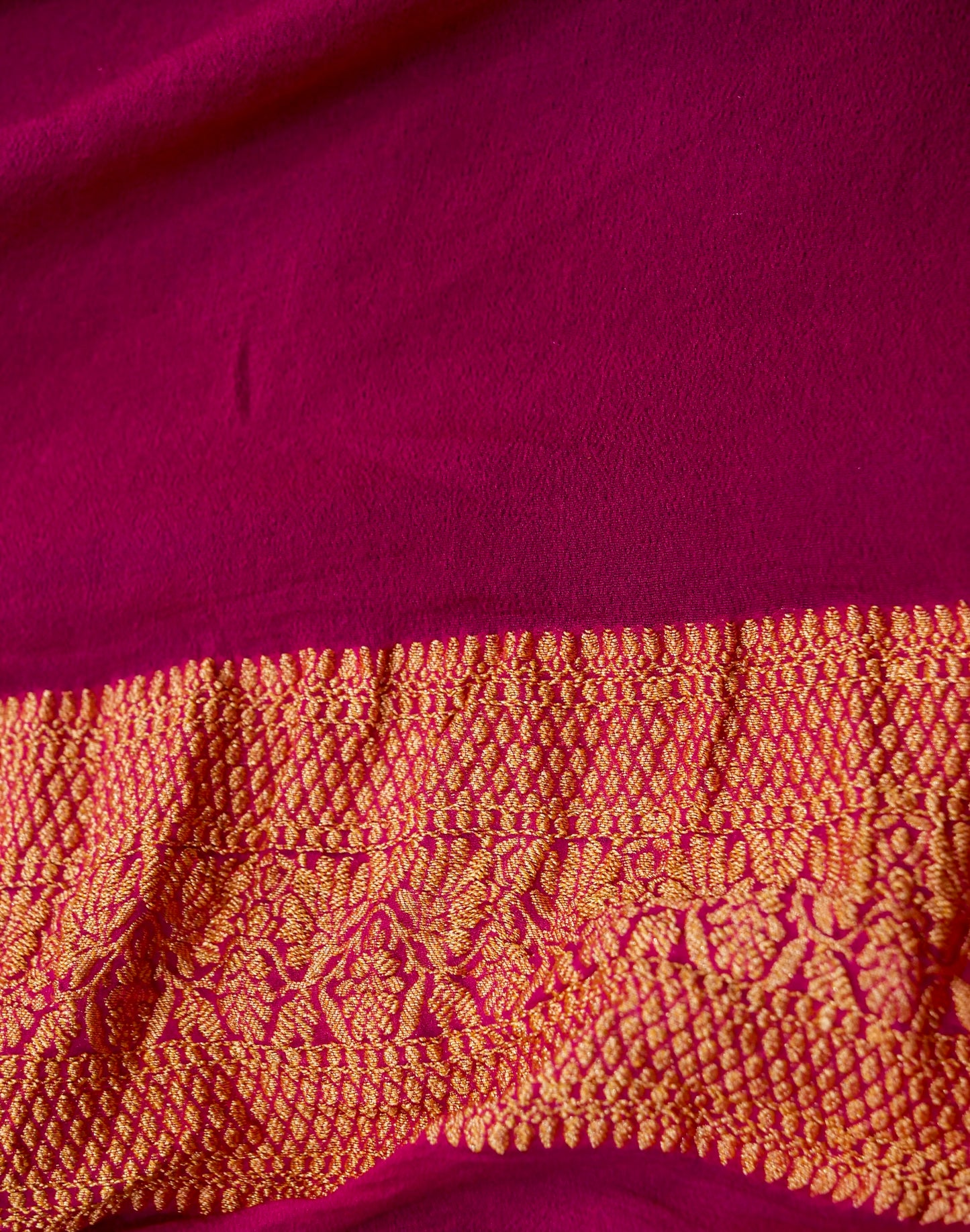 Pure Banarasi Handloom Khaddi Georgette valkalam Saree