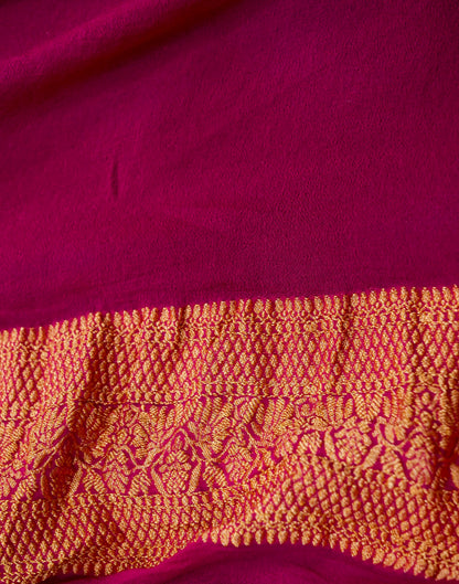 Pure Banarasi Handloom Khaddi Georgette valkalam Saree