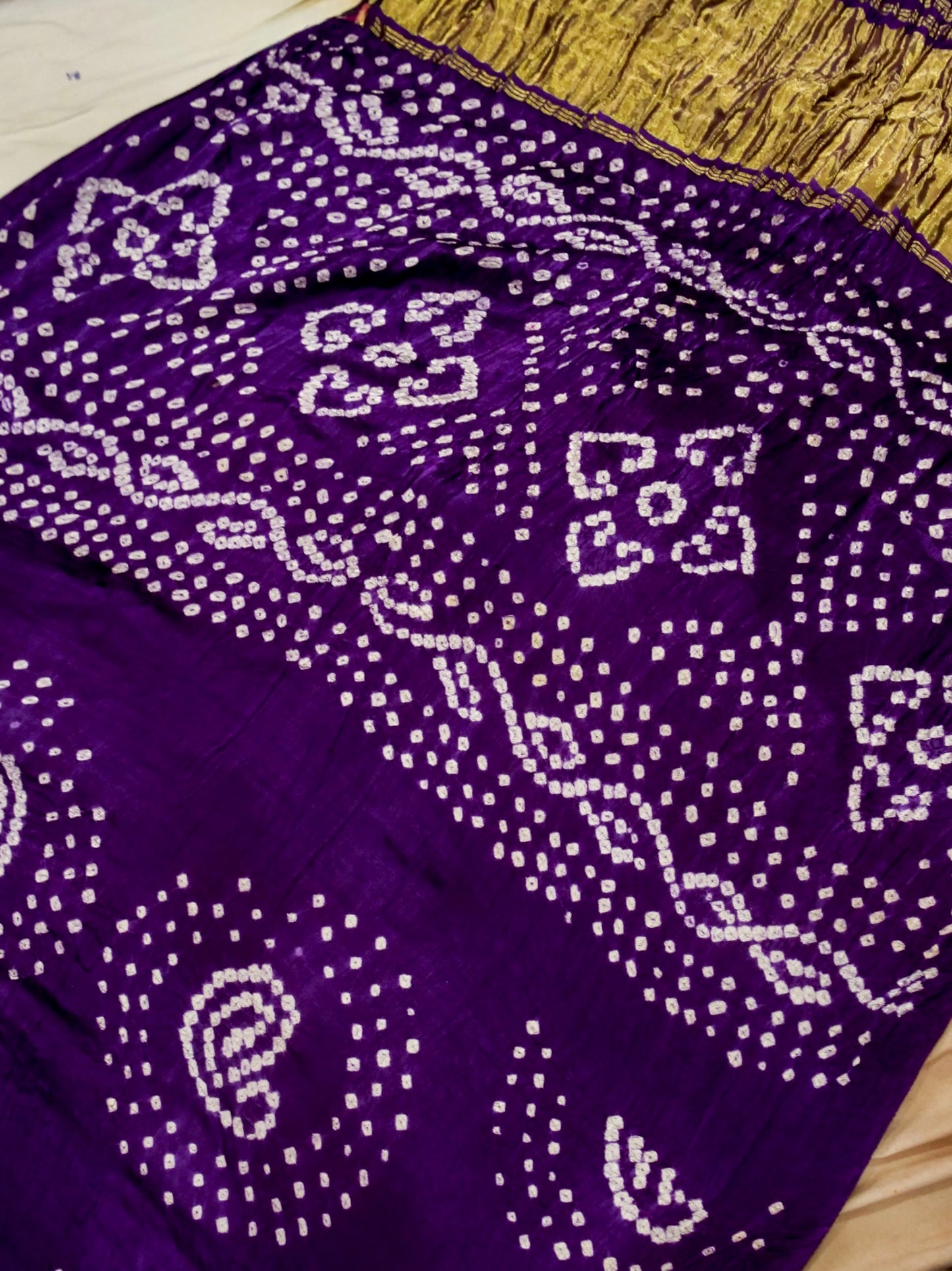 Pure Banarasi Handloom Gaji Silk Bandhani Saree