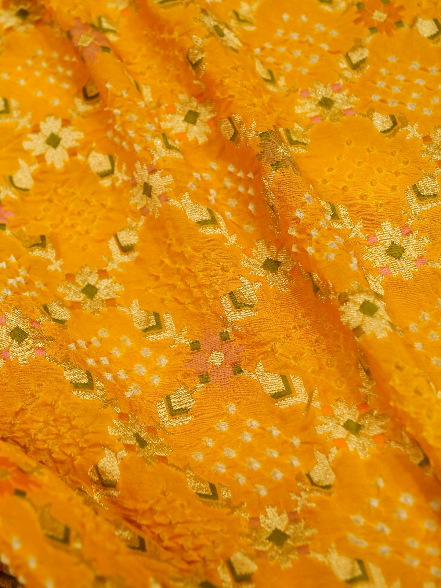 Pure Banarasi Handloom Bandhani Paithani Saree