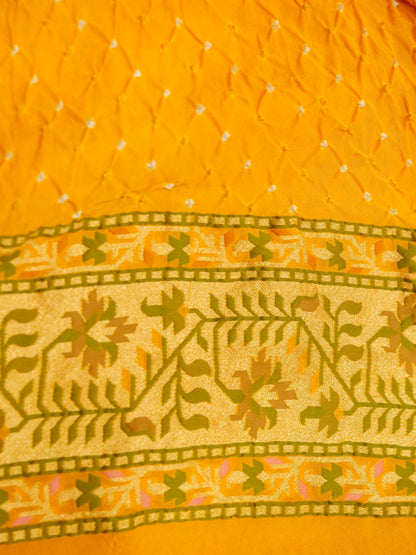 Pure Banarasi Handloom Bandhani Paithani Saree