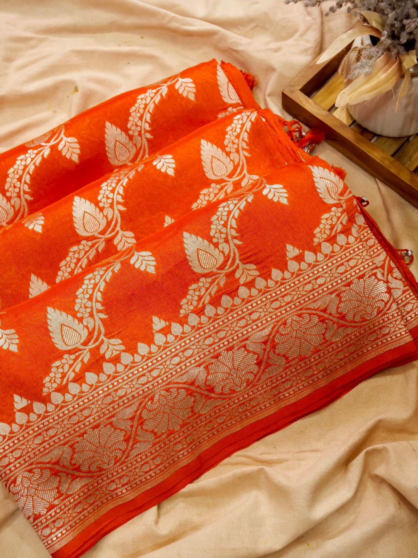 Pure Banarasi Handloom Ektara Georgette Saree