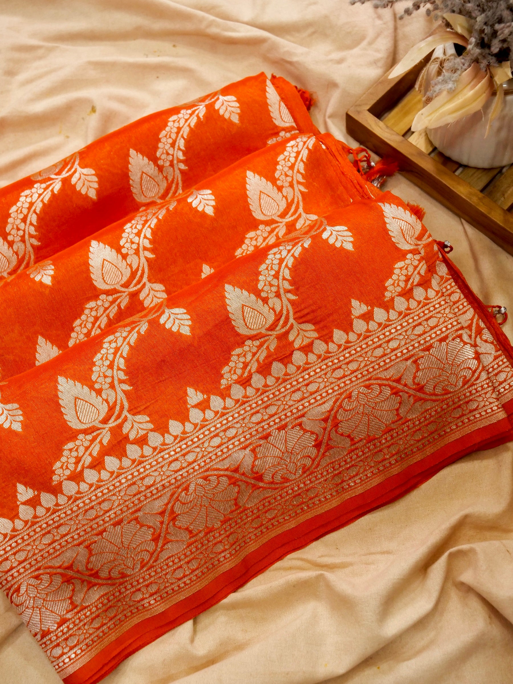 Pure Banarasi Handloom Ektara Georgette Saree