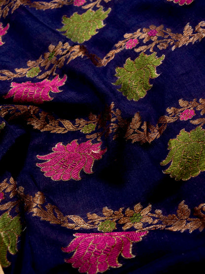 Pure Banarasi Handloom Moonga Georgette Jaal Saree