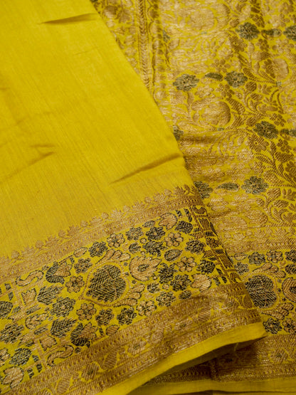 Pure Banarasi Powerloom Moonga Valkalam Saree