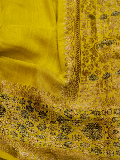 Pure Banarasi Powerloom Moonga Valkalam Saree