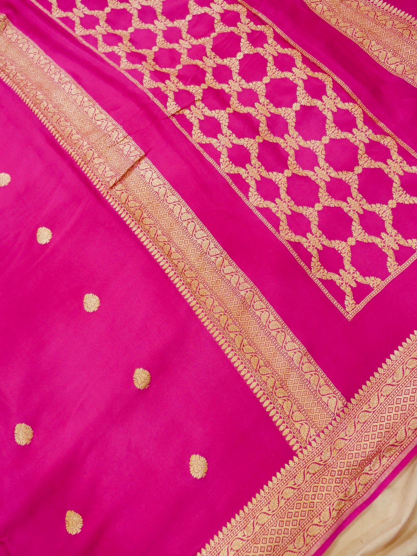 Pure Banarasi Handloom Khaddi Georgette Real Zari Boota Saree