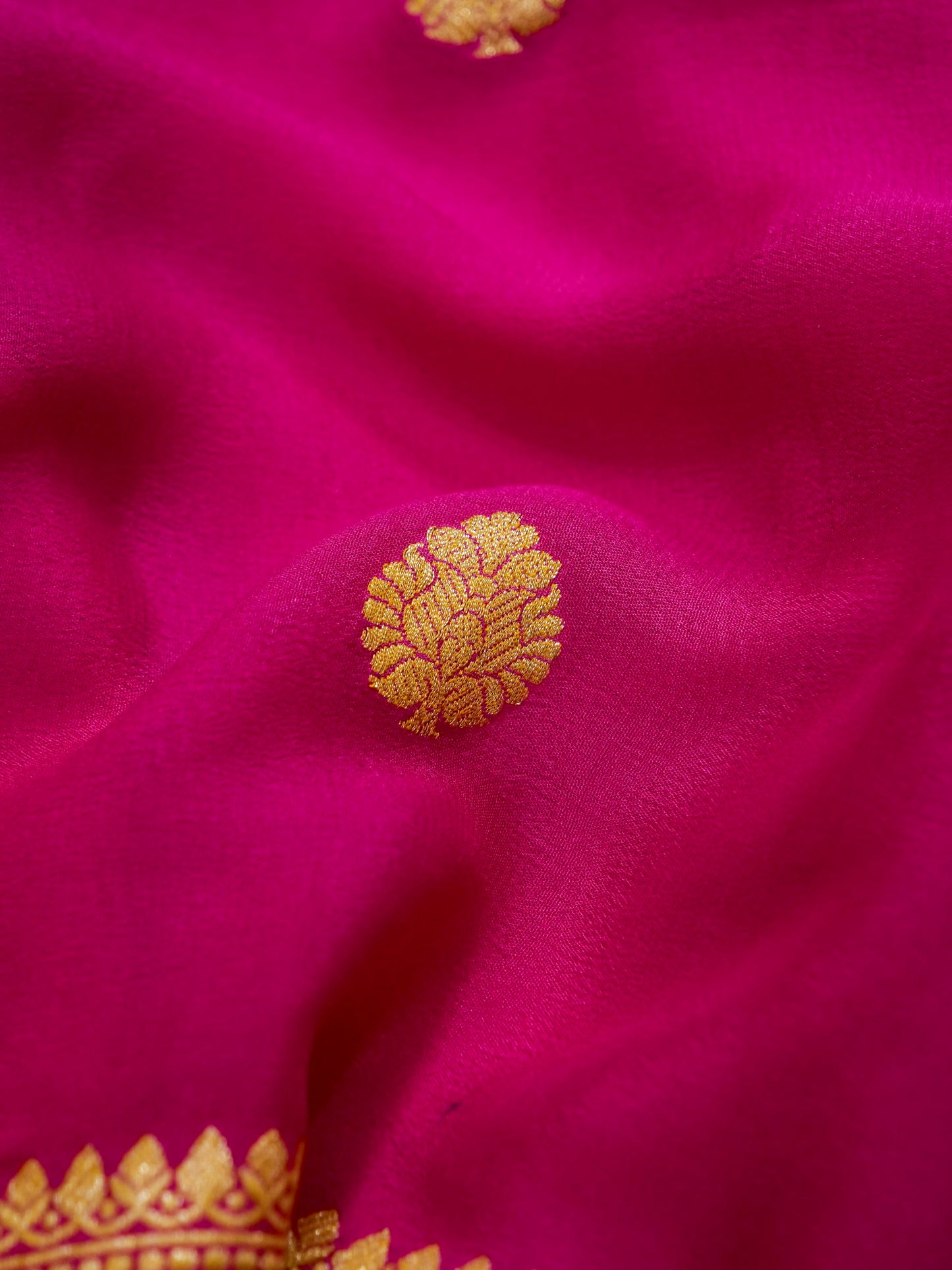 Pure Banarasi Handloom Khaddi Georgette Real Zari Boota Saree