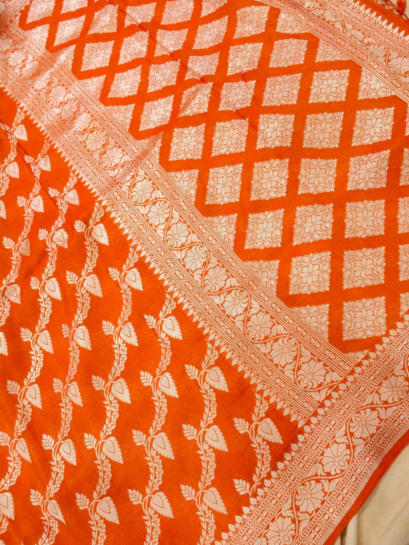 Pure Banarasi Handloom Ektara Georgette Saree