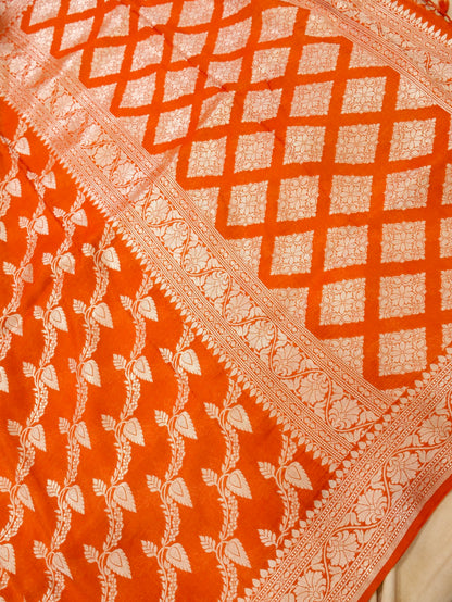Pure Banarasi Handloom Ektara Georgette Saree