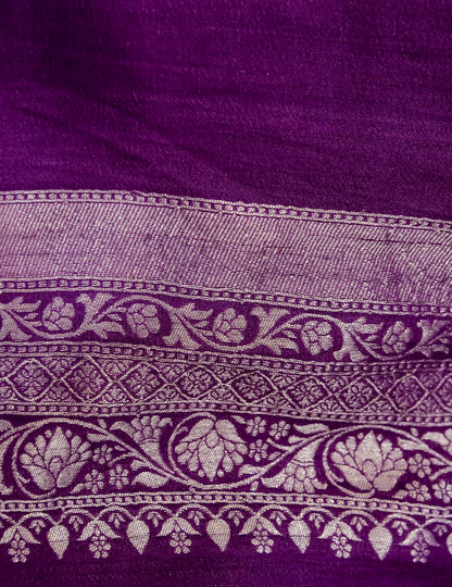 Pure Banarasi Handloom Tussar Georgette Jamdani Saree